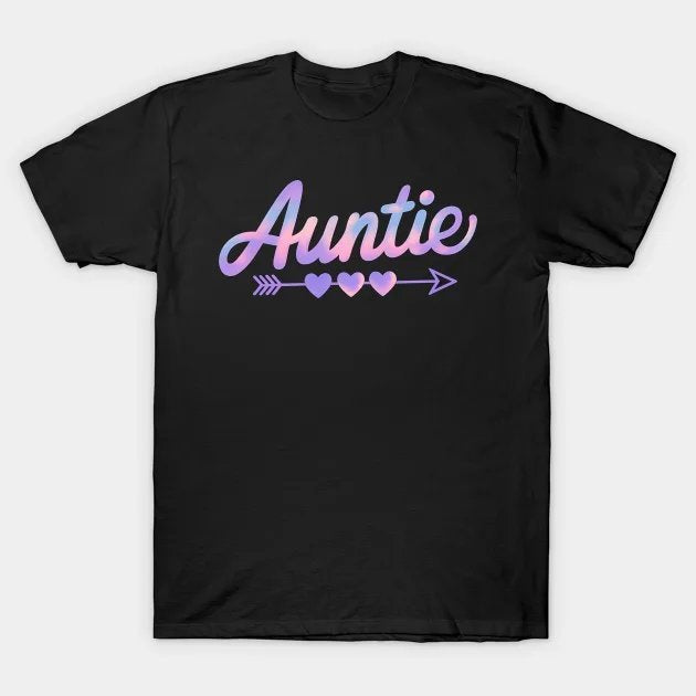 Auntie Women Cute Love Heart Bless Aunt Tie Dye Mother'S Day T-Shirt