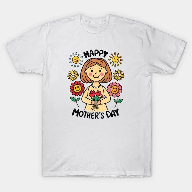 Dessin Mothers Day Flowers T-Shirt