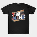 Mama Player Groovy Mama Tee Ball Sport Mother'S Day T-Shirt