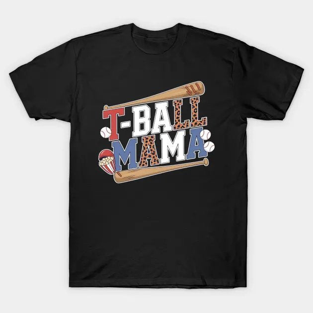 Mama Player Groovy Mama Tee Ball Sport Mother'S Day T-Shirt