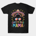 Cinco De Mayo Mama Messy Bun Hair Mexican Mom Mothers Day T-Shirt