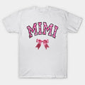 Vintage Floral Mimi Graphic With Pink Bow Gift T-Shirt