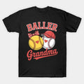 Softball Baseball Player Lover Grandma Mother'S Day T-Shirt