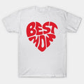 Minimalistic Typographic Design Best Mom T-Shirt