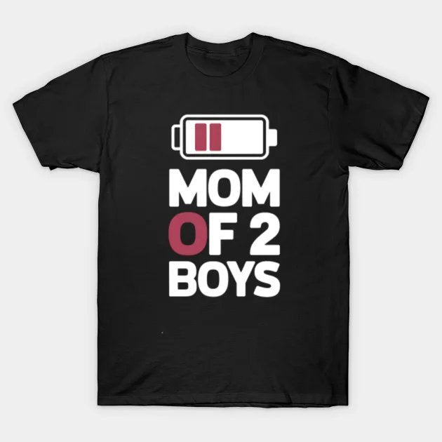 Mom Of 2 Boys From Son Mothers Day Birthday Women T-Shirt