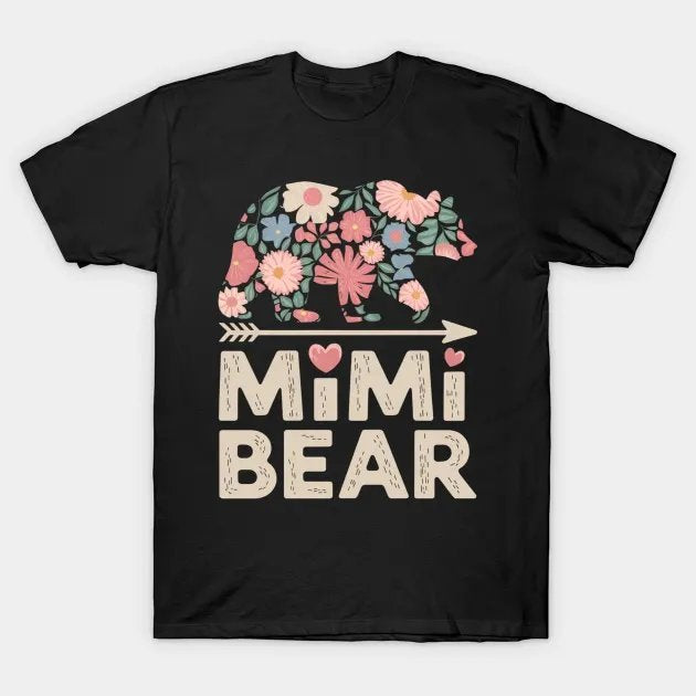 Mimi Mom Grandma Floral Happy Mother'S Day T-Shirt