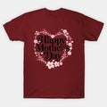 Happy Mother'S Day - Flowery Sakura Heart T-Shirt