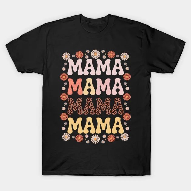 Mother'S Day Mama Est 2025 Floral T-Shirt