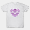 Purple Heart Shape T-Shirt