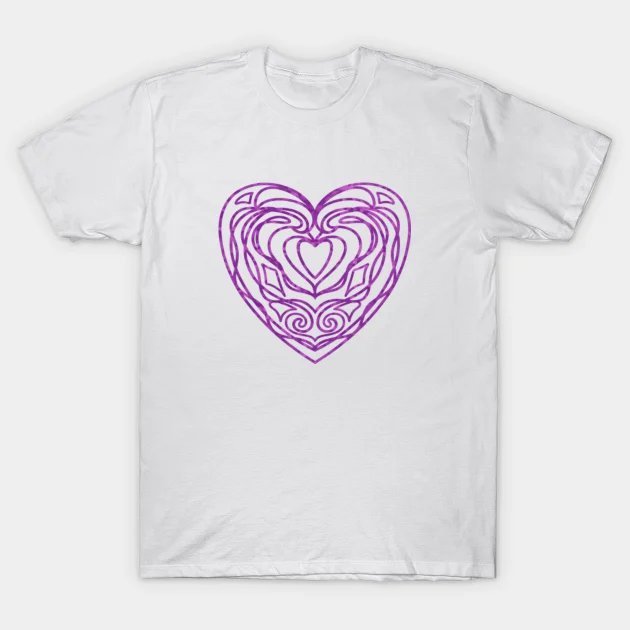 Purple Heart Shape T-Shirt