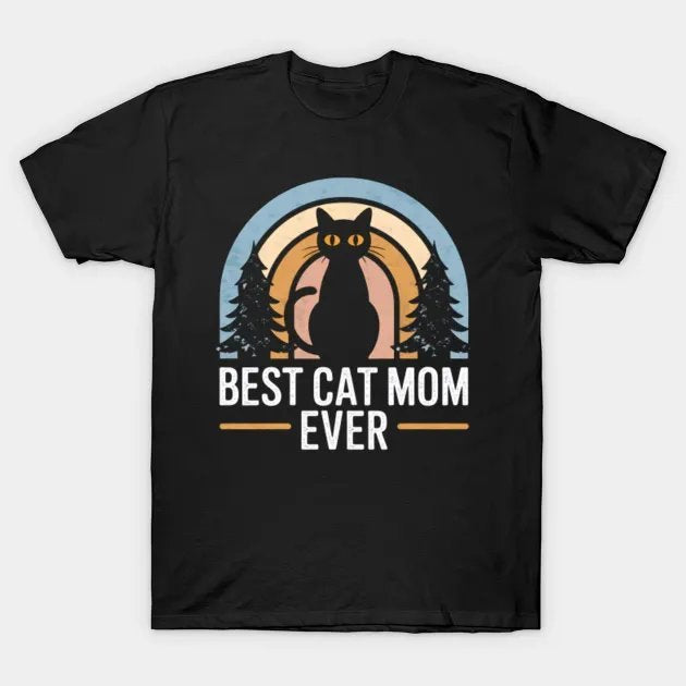 Mother'S Day Cat Mommy Black Cat Best Cat Mom Ever T-Shirt