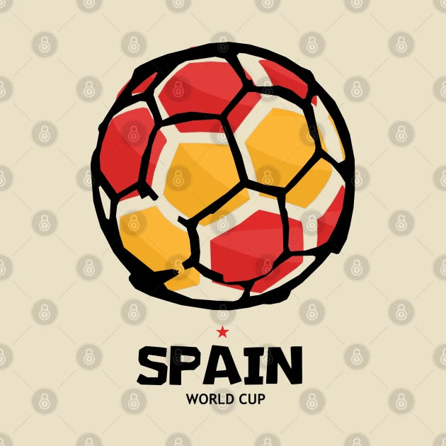 Spain Football Country Flag T-Shirt