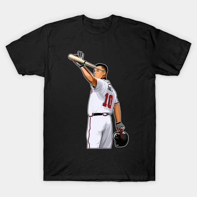 Chipper Jones #10 Waves To The Crowds T-Shirt