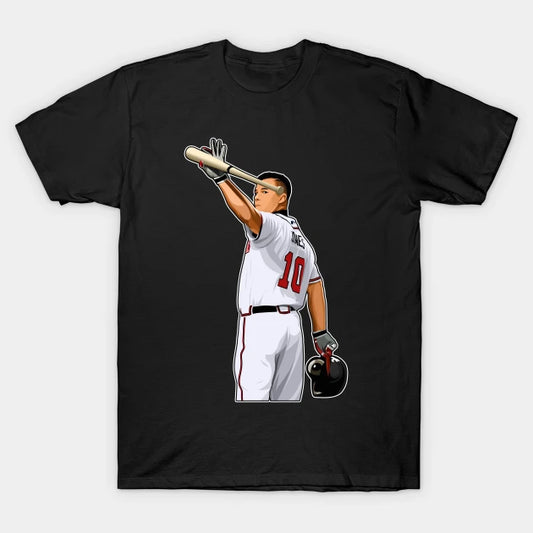 Chipper Jones #10 Waves To The Crowds T-Shirt