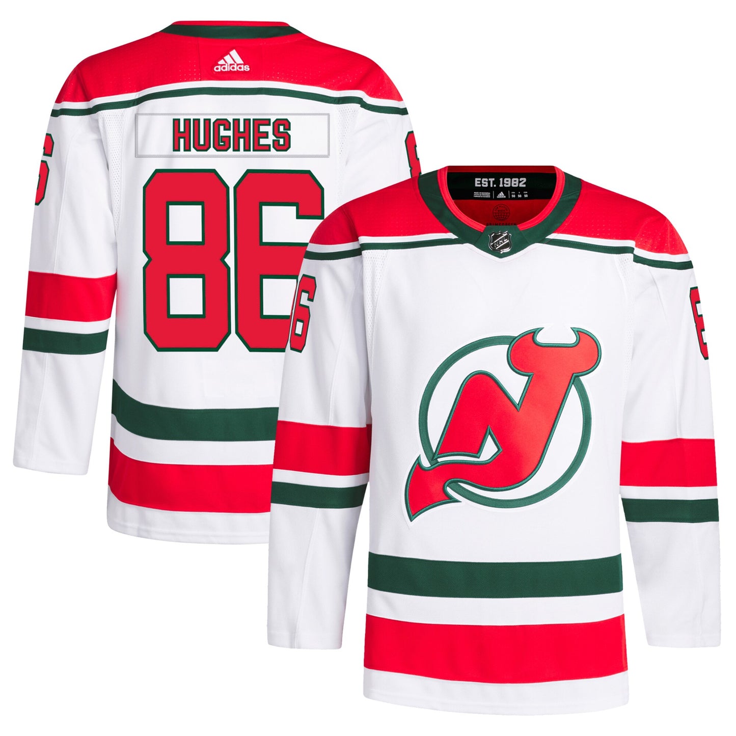 Jack Hughes New Jersey Devils 2022/23 Heritage Primegreen Authentic Pro Jersey - White