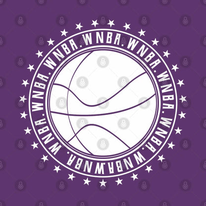 Wnba || Circle White | Logo Type || V7 T-Shirt