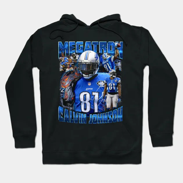 Calvin Johnson Retro Collage Hoodie