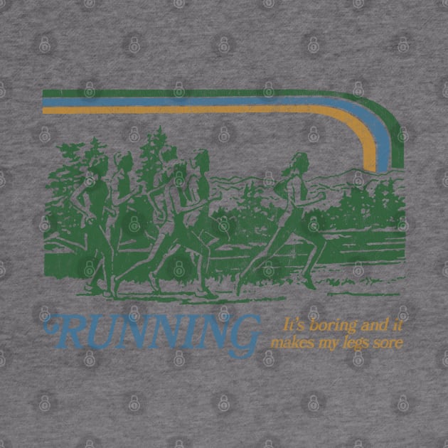 Running / 80S Vintage Style Parody Design Hoodie