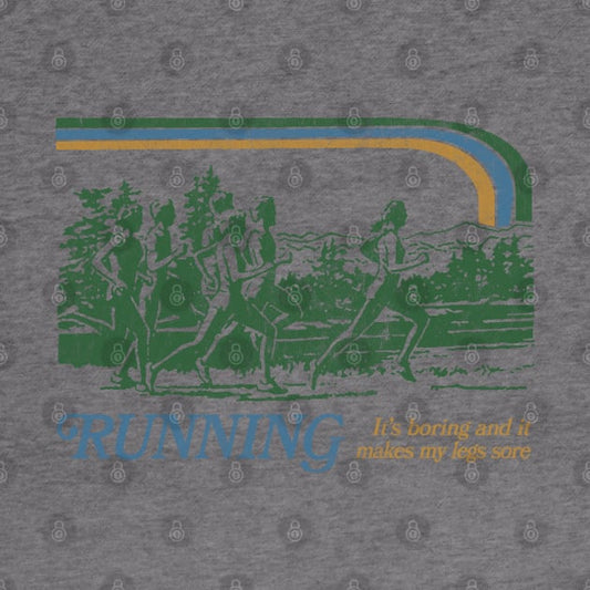Running / 80S Vintage Style Parody Design Hoodie