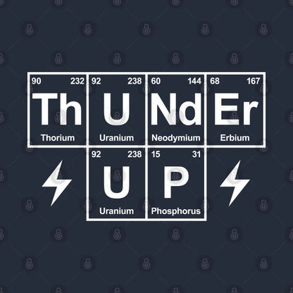 Thunder Up, Periodic Table - Navy Hoodie