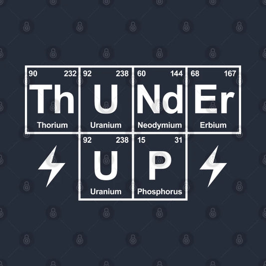 Thunder Up, Periodic Table - Navy Hoodie