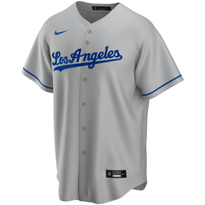 Los Angeles Dodgers Road Replica Custom Jersey - Gray