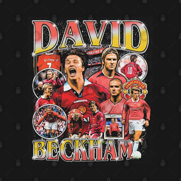 David Beckham United Retro Bootleg T-Shirt