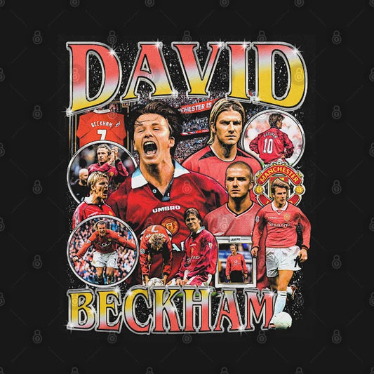 David Beckham United Retro Bootleg T-Shirt