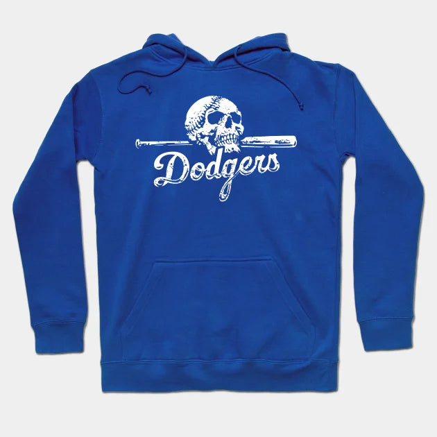 Dodgers Skull On Bat Hoodie