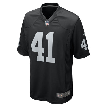 Robert Spillane Las Vegas Raiders Game Player Jersey - Black