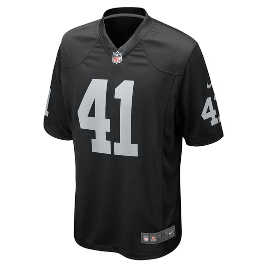 Robert Spillane Las Vegas Raiders Game Player Jersey - Black
