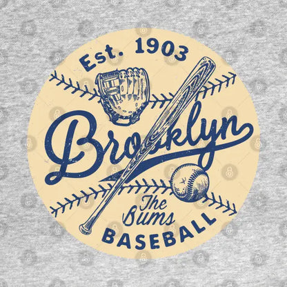 Brooklyn Dodgers Glove & Bat By Buck Tee T-Shirt