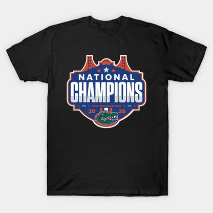 Florida Gators 2025 Ncaa Men?¡®S Basketball National Champions Shot Clock T-Shirt