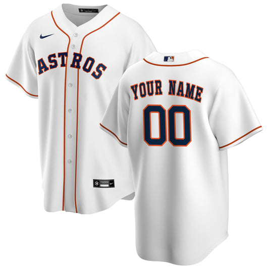 Houston Astros Youth Home Replica Custom Jersey - White