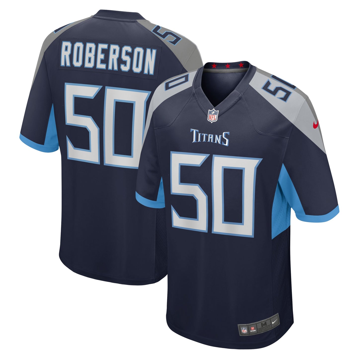 Derick Roberson Tennessee Titans Game Jersey - Navy