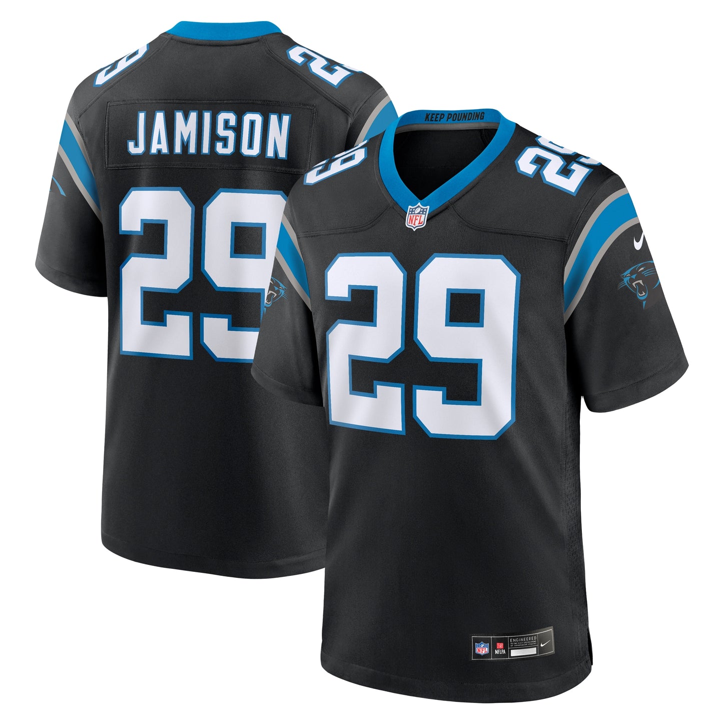 D'shawn Jamison Carolina Panthers Team Game Jersey - ?Black