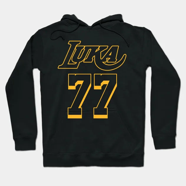 Luka Doncic Lakers Jersey Black (Front/Back Print) Hoodie
