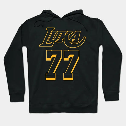 Luka Doncic Lakers Jersey Black (Front/Back Print) Hoodie