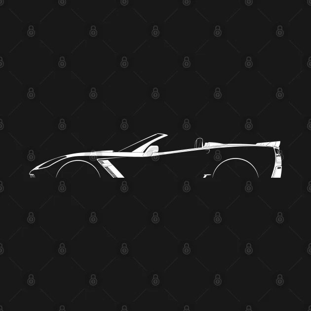 Chevrolet Corvette Z06 Convertible (C7) Silhouette Hoodie