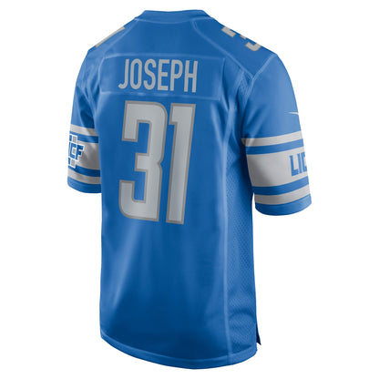 Kerby Joseph Detroit Lions Player Game Jersey - Blue