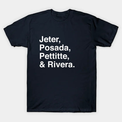Jeter, Posada, Pettitte, Rivera - White T-Shirt