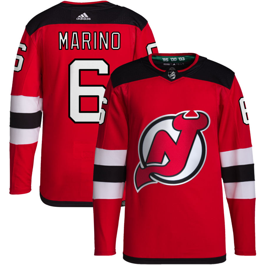 John Marino New Jersey Devils Home Primegreen Authentic Pro Jersey - Red