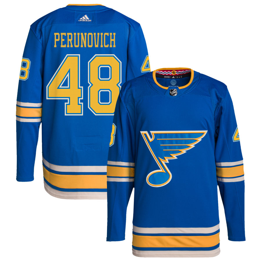 Scott Perunovich St. Louis Blues Alternate Authentic Pro Jersey - Blue