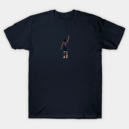 Tyrese Maxey Back Celebration Blue Qiangy T-Shirt