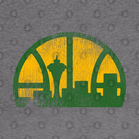 Seattle Supersonics Vintage Distressed Basketball Hoodie