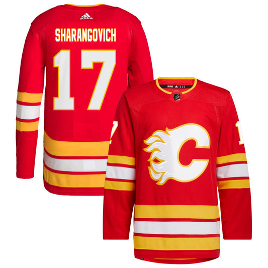 Yegor Sharangovich Calgary Flames 2020/21 Home Primegreen Authentic Pro Jersey - Red