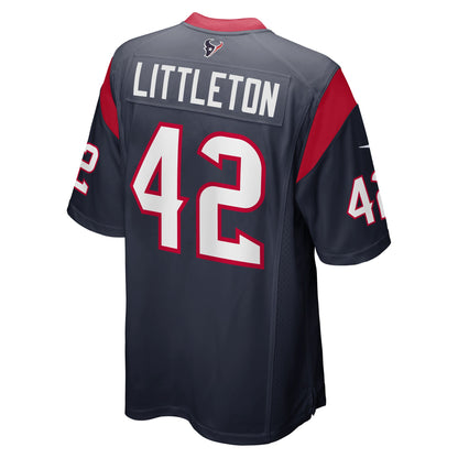 Cory Littleton Houston Texans Game Player Jersey - Navy