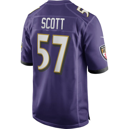 Bart Scott Baltimore Ravens Game Retired Player Jersey - Purple