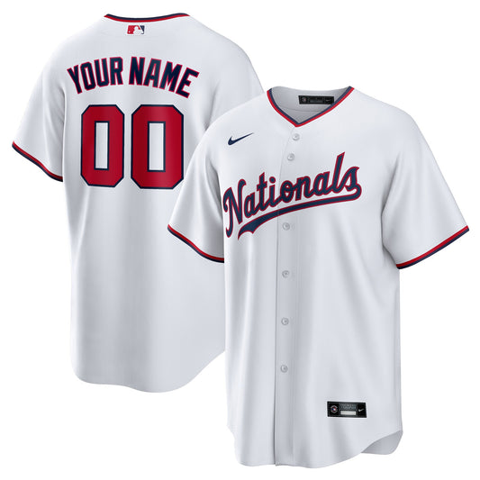 Washington Nationals Youth Replica Custom Jersey - White