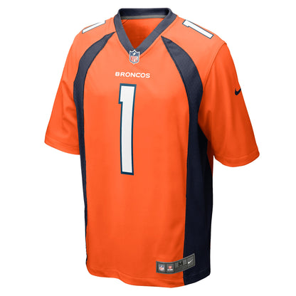 Number 1 Dad Denver Broncos Game Jersey - Orange